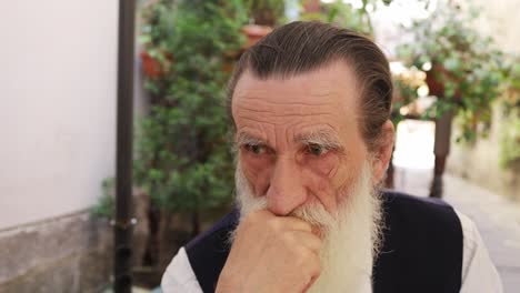 portrait of an elderly man with a beard