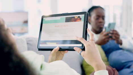 tablet, screen for online shopping