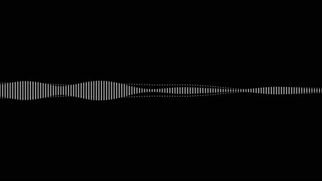 a simple white speech audio visualizer on a black background, isolated