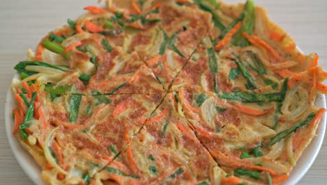 pajeon or korean pancake or korean pizza - asian food style