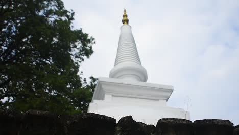ancient pagoda and wall in sri lanka