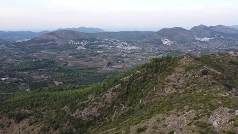 vistas del valle del pop desde el coll de rates, parcent, españa