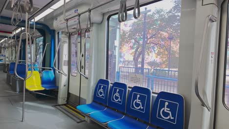 riding houston metro - inside shot