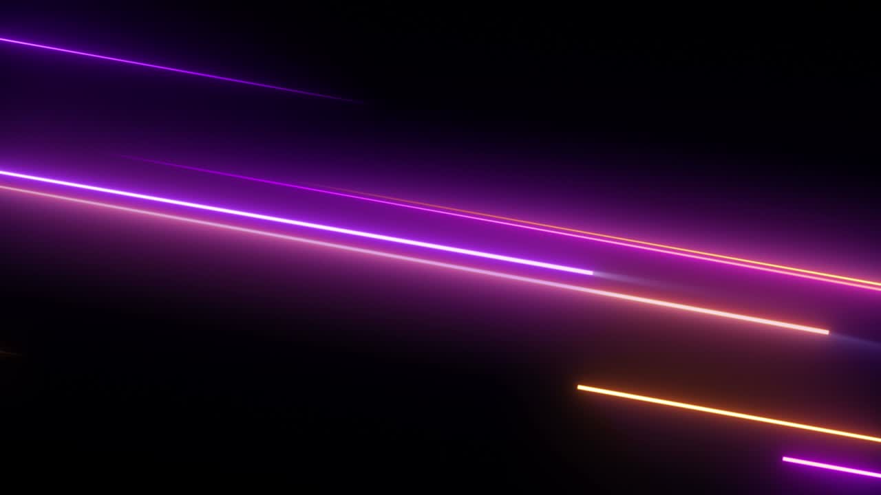 Glowing lines, abstract animation