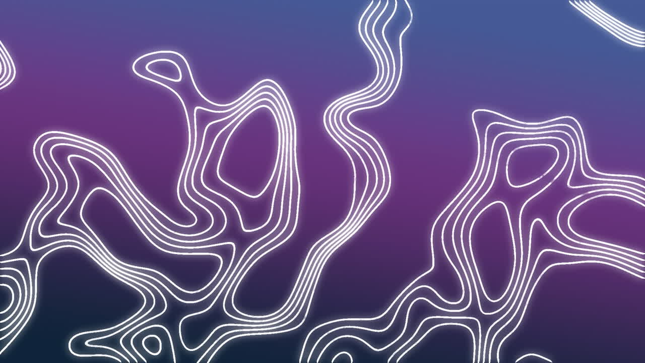 ondas blancas ondeando sobre un fondo púrpura y azul