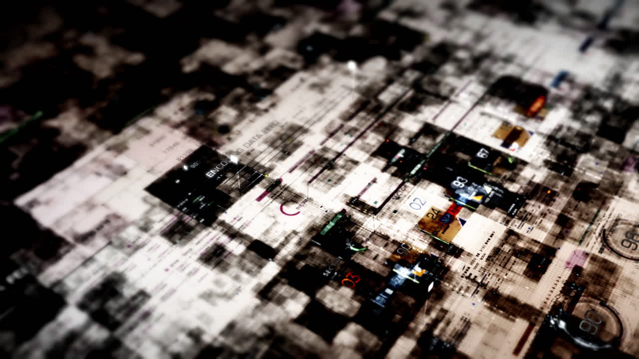 고급 모션 그래픽 디지털 지도 데이터 매트릭스 사이버 환경 시 ⁇ 레이션 빅 데이터 분석 인공 지능 시 ⁇ 레이션, 헤드 업 디스플레이 배경