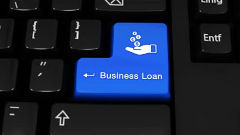 business loan key on computer keyboard