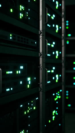 rows of servers in a data center