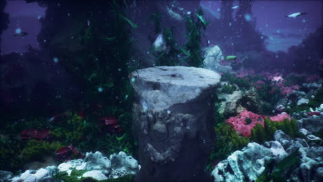 mysterious underwater scene