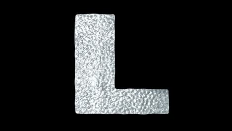 letter l - animated ice water letters concept