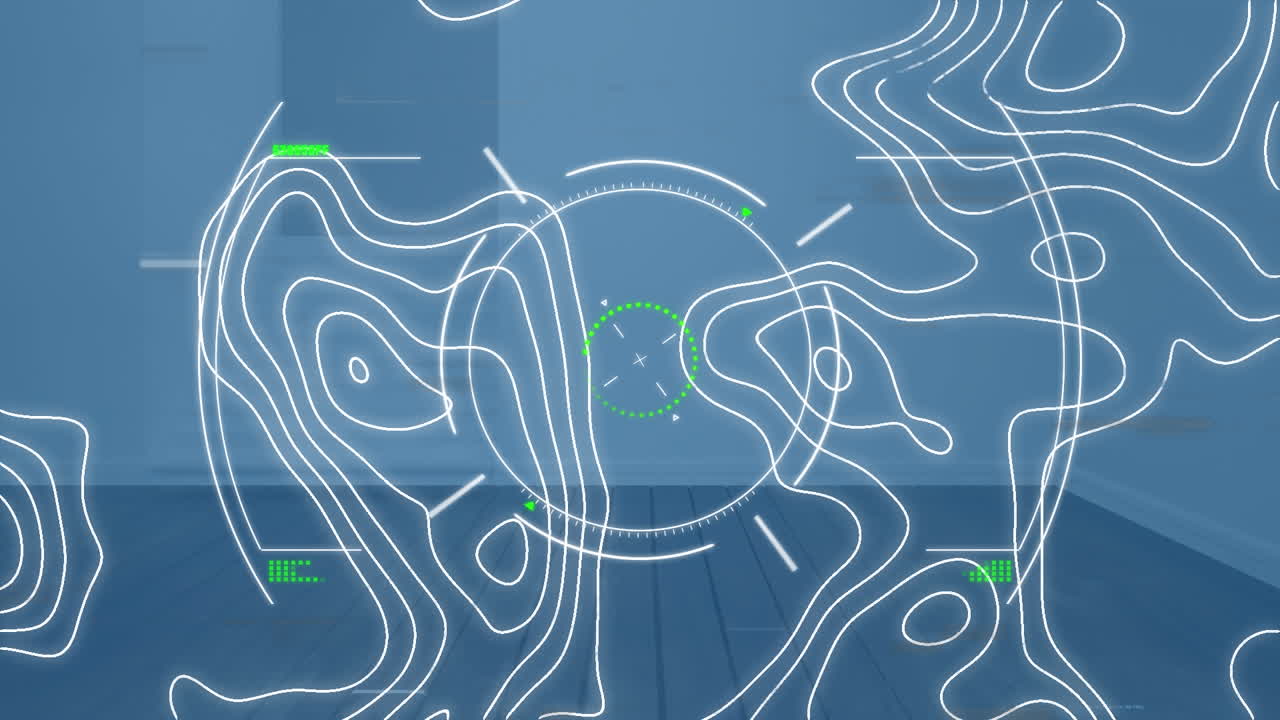 백색 선과 박이는 직사각형 위에 스 스캔의 애니메이션