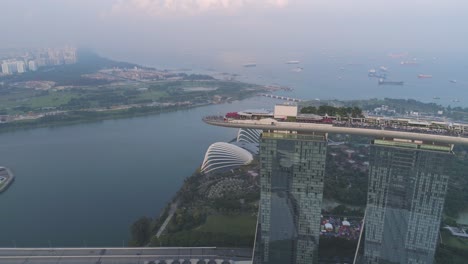 marina bay sands, singapore - aerial view