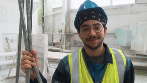 man in a marble factory