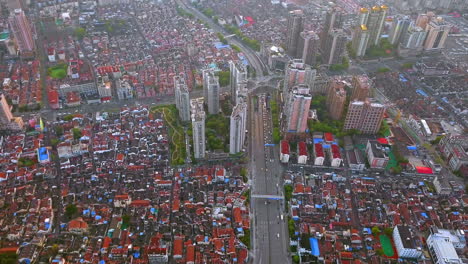 aerial view of a chinese city