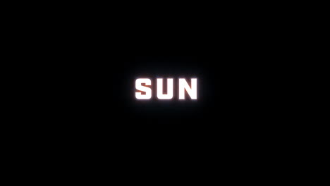 4k-Textanzeige-Des-Wortes-„Sonne“-Auf-Schwarzem-Hintergrund