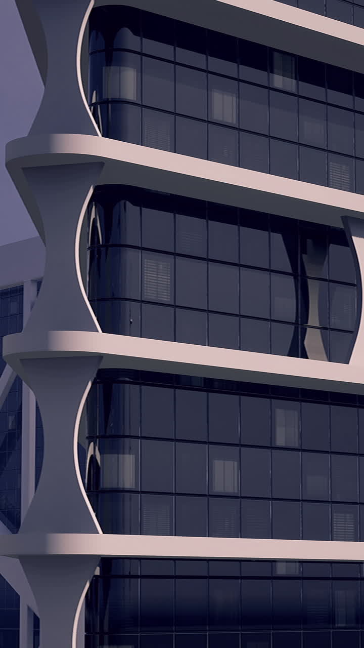 La arquitectura moderna exhibe elementos de diseño únicos en un entorno urbano.