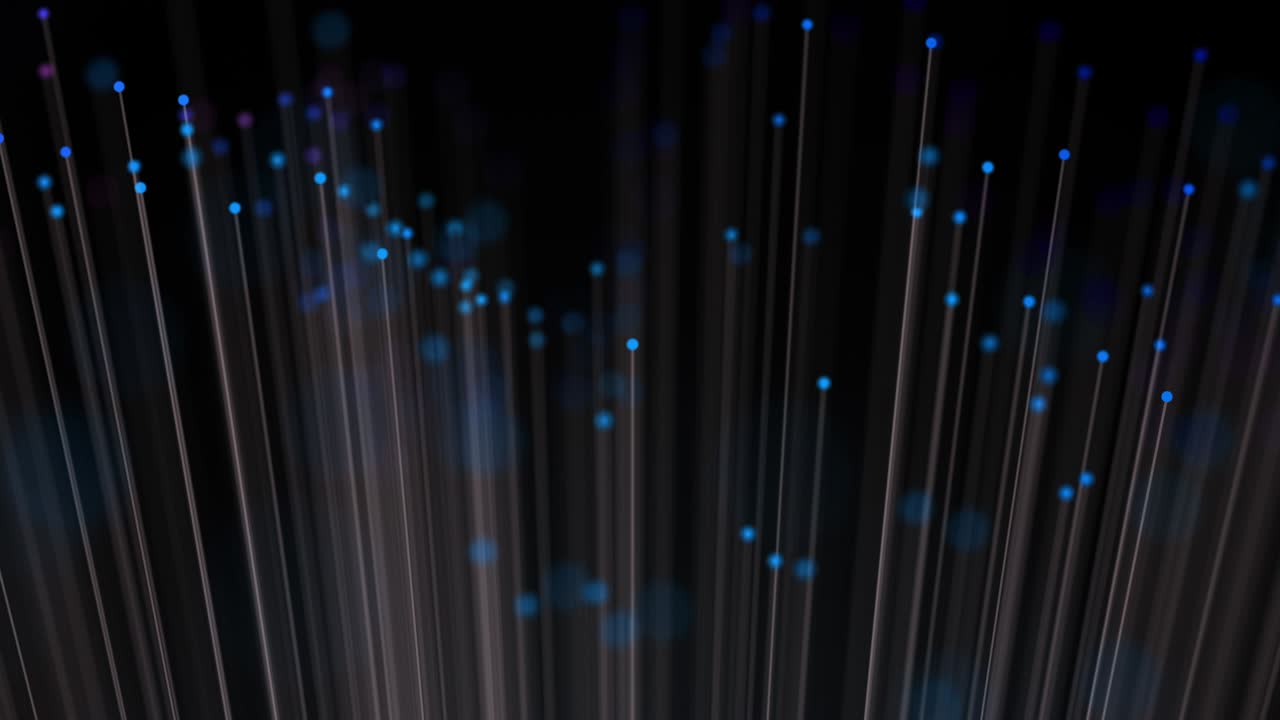 fondo abstracto con animación líneas móviles con extremos brillantes