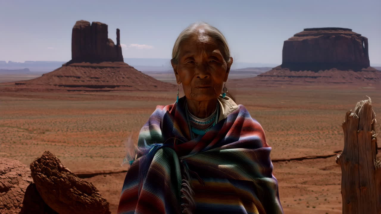 Native American woman in Monument Valley