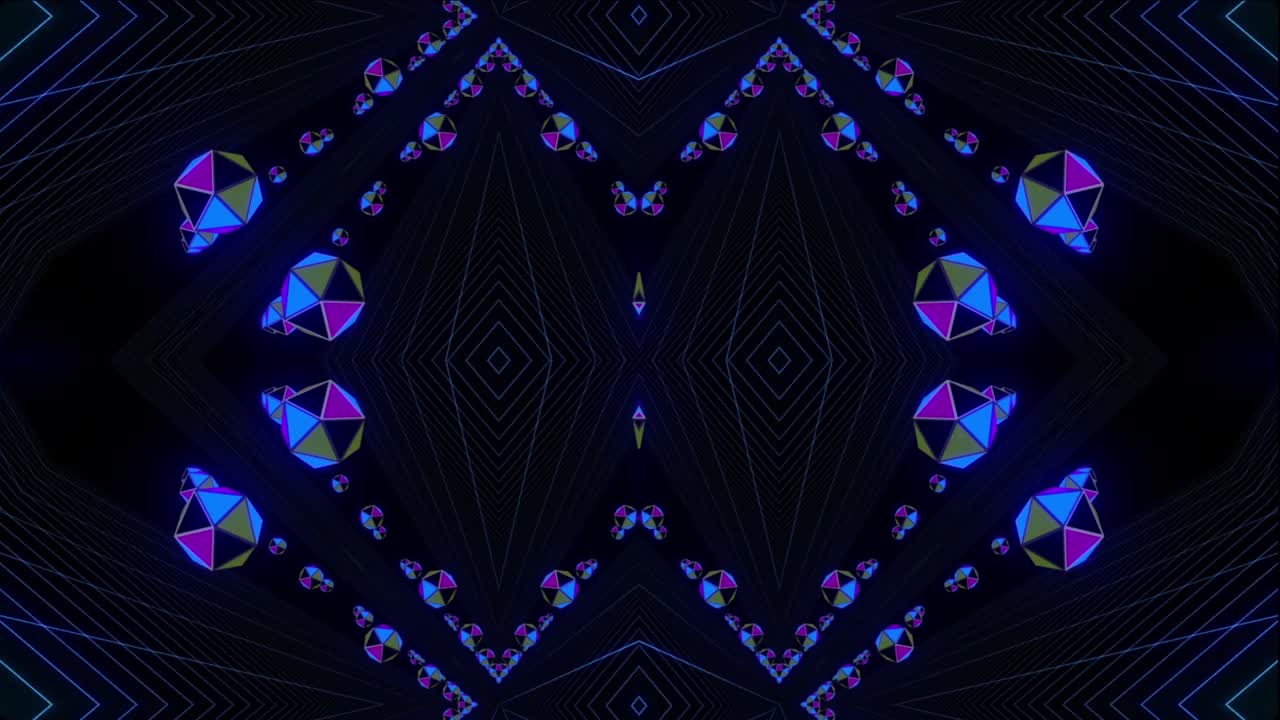 Abstract Geometric Neon Visuals