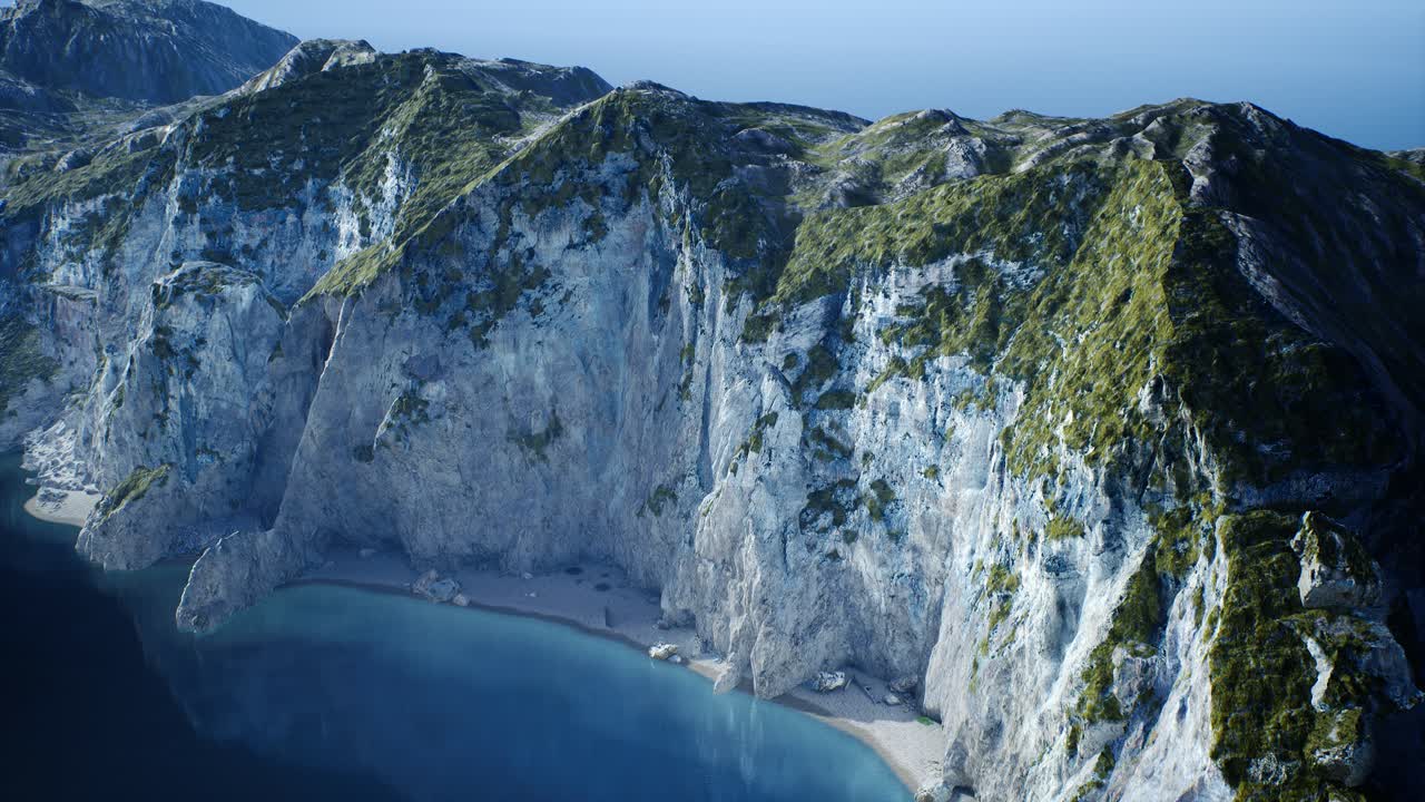 바위 와 절벽 이 있는 노르웨이 의 섬 들