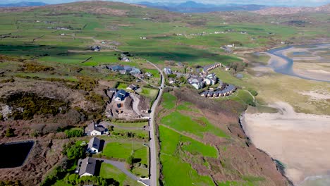 a 4k drone steady shot looking north close to barleycove beach mizen peninsula ireland