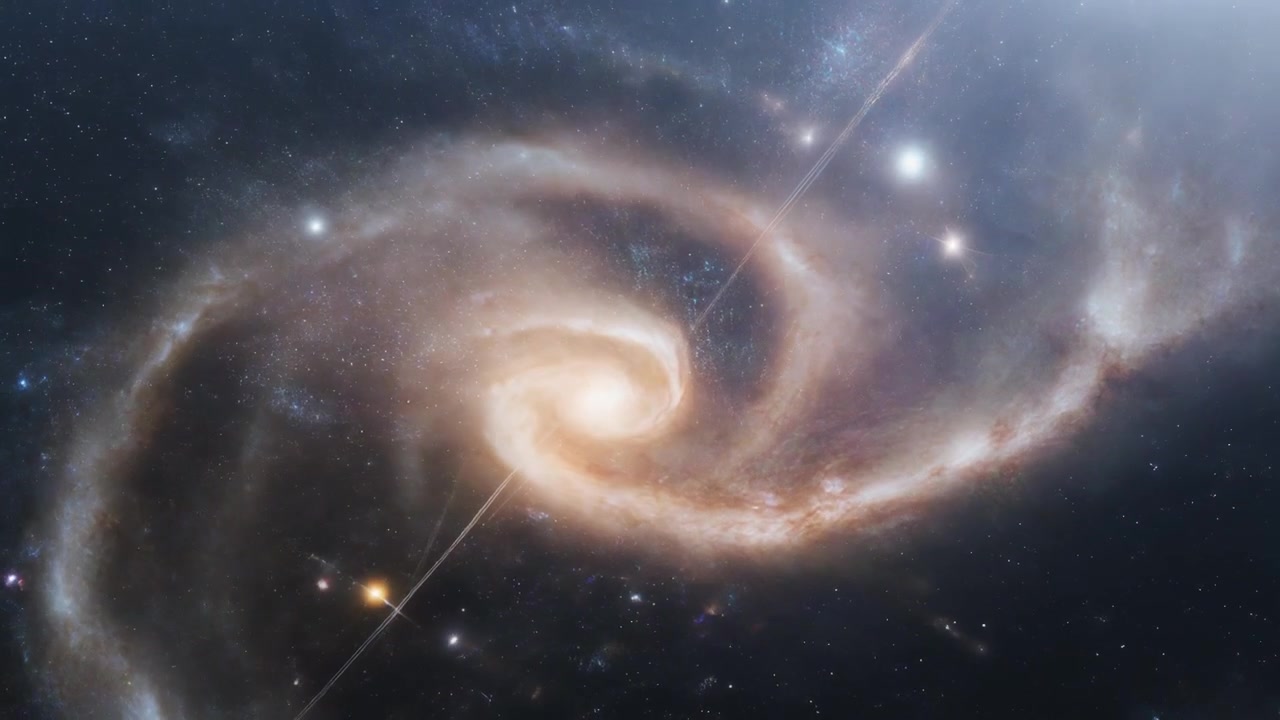 Magnifica Galassia a Spirale in Rotazione nello Spazio Profondo