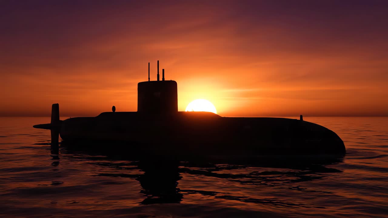 Submarine at Sunset
