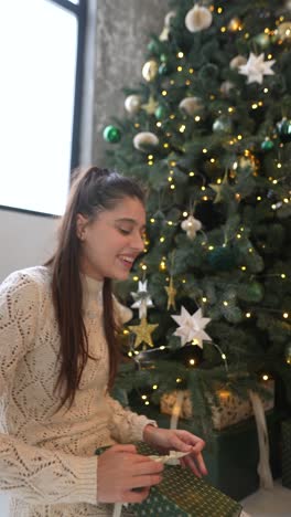feliz celebración de navidad con perro y regalos