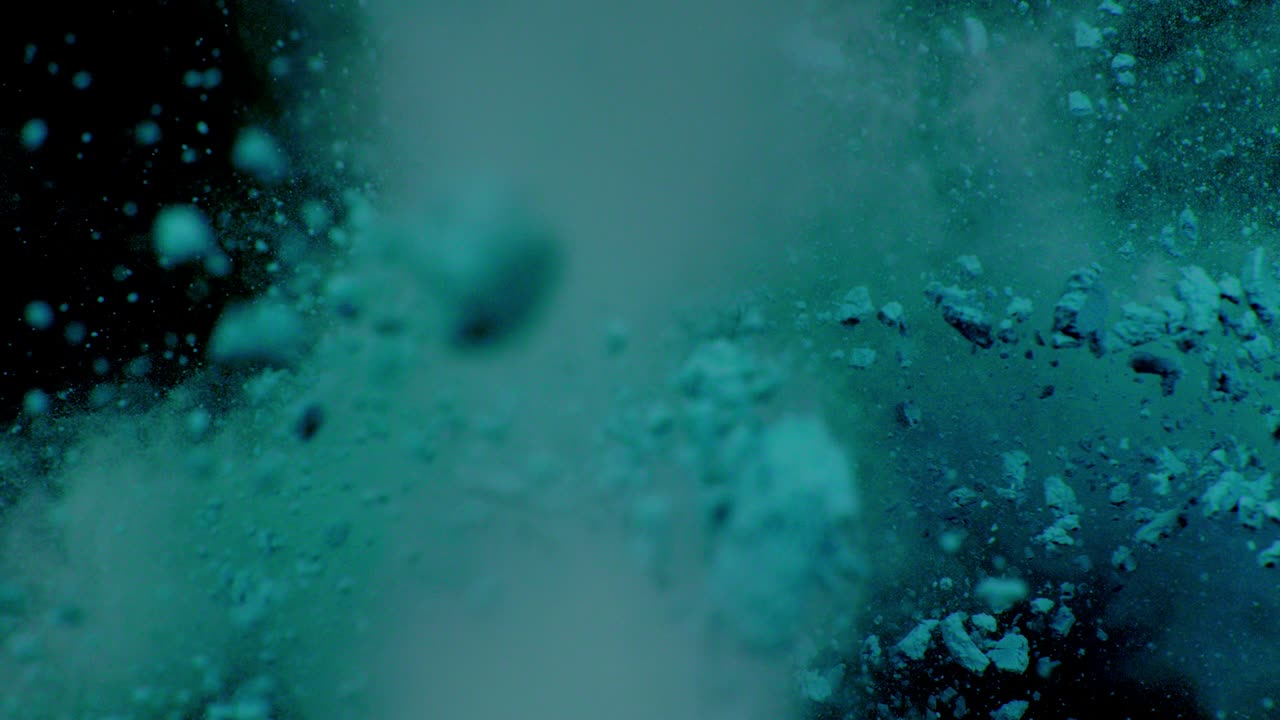 color de la explosión de polvo partículas de polvo movimiento lento