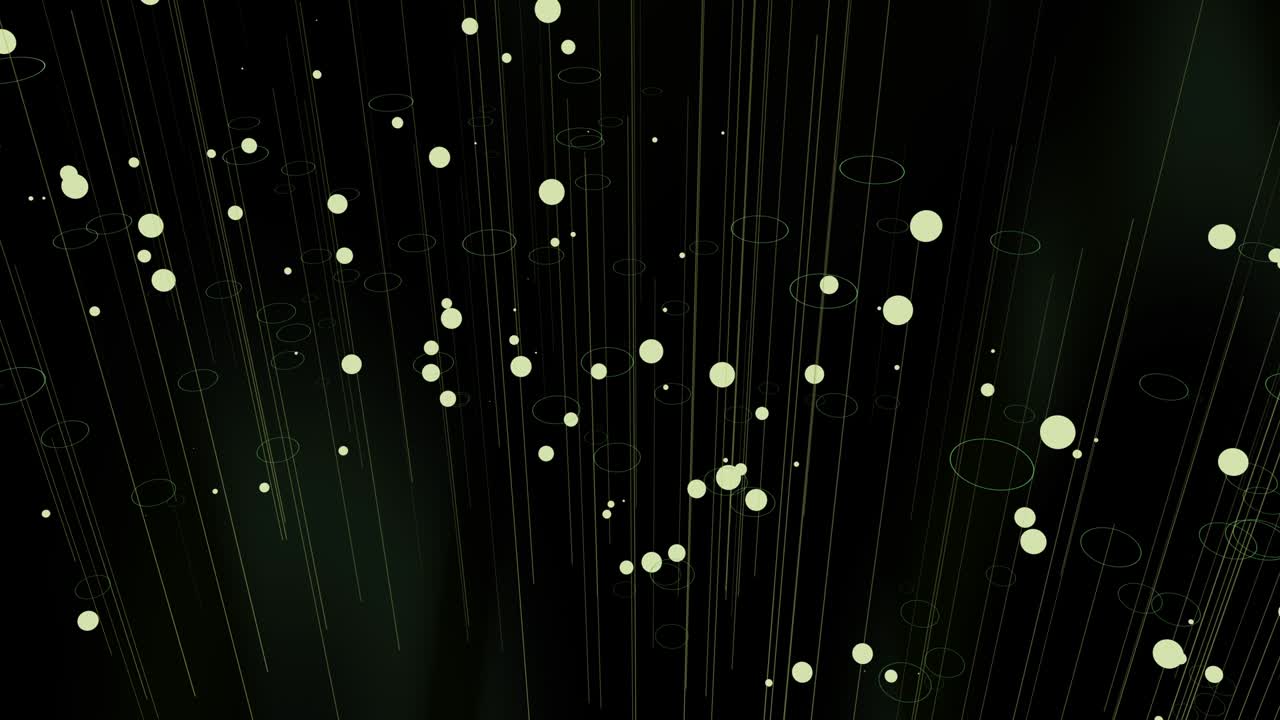 gráficos de línea y círculo. girar individualmente. luz limpia en fondo negro. animación 3d