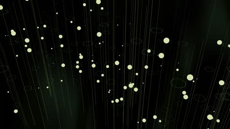 gráficos de línea y círculo. girar individualmente. luz limpia en fondo negro. animación 3d
