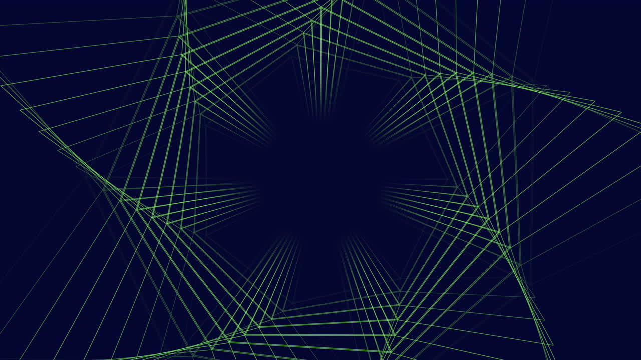 어두운 공간에서 미래적이고 추상적 인 기하학적 라인