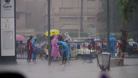 heavy rain in dakar, senegal