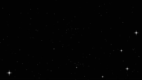 animation of twinkling stars above a green grid