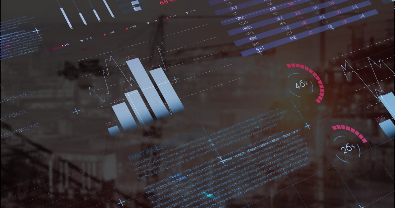 Animasjon av databehandling over landskap