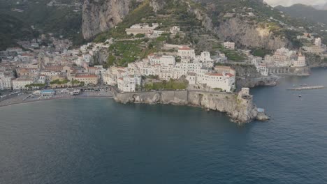 aerial view of scenic amalfi, italy