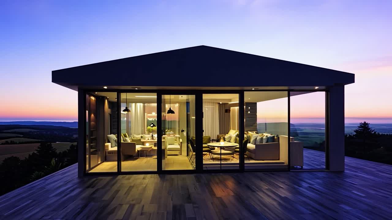 Modern House with Stunning Sunset Views