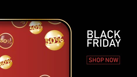 블랙 프라이데이 세일 (black friday sale) - 쇼케이스를 위한 애니메이션 배경, 4k 영상