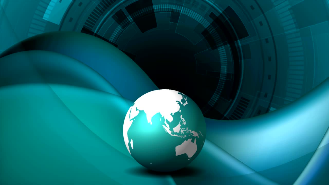 animación de video de tecnología azul oscuro