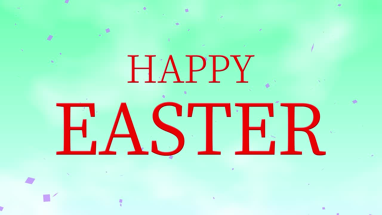 Happy Easter event text animation motion graphics
