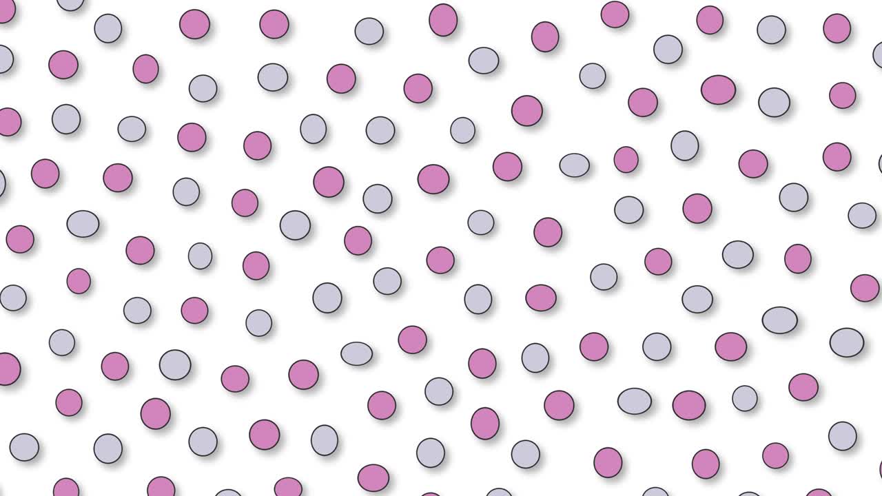 Abstract pattern polka Circle background with moving shapes. modern animation. 4k video
