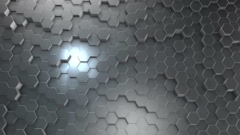 abstract moving technology chrome hexagons background