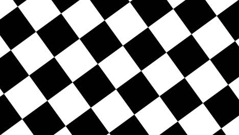 simple geometric motion graphic background. black and white checkered pattern. seamless animation with basic shapes