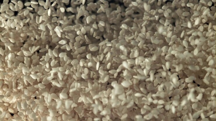 Sesame Seeds Falling in Slow Motion