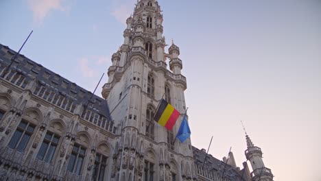 looking up at brussels town hall