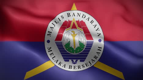 melaka city malaysia flag loop background 4k
