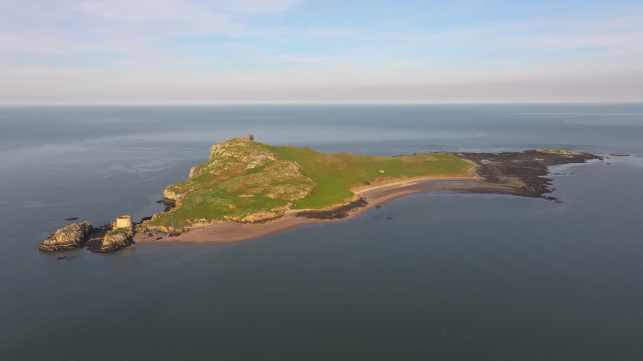 Aerial View of Ireland’s Eye and Howth Peninsula - 4K Cinematic Drone Footage 05.16