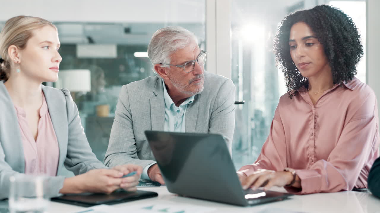 Business team collaborating in a modern office
