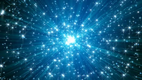 blue glitter star sparkles texture on dark background.