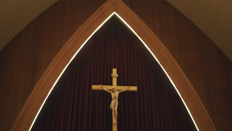 cross of jesus christ inside church - faith, religion and prayer